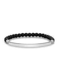 thomas sabo love bridge matt black obsidian bracelet