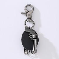 The New Punk Man\'s Vintage Cowhide Alloy Key Ring With A Key Ring
