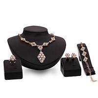 The Latest European And American Exaggerated Fashion High-End Ladies Jewelry Set / Ring / Earrings / Necklace / Bracelet