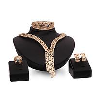 The Latest European And American Exaggerated Fashion High-End Ladies Jewelry Set / Ring / Earrings / Necklace / Bracelet