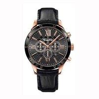 Thomas Sabo Gents Rebel at Heart Black Leather Chronograph Watch