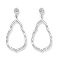 Thomas Sabo Silver and Zirconia Drop Earrings