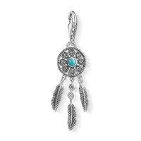 Thomas Sabo Silver And Turquoise Ethno Dreamcatcher Charm