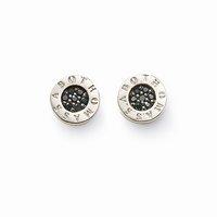 Thomas Sabo Black Zirconia Stud Logo Earrings