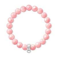 Thomas Sabo Pink Bamboo Coral Beaded Charm Bracelet