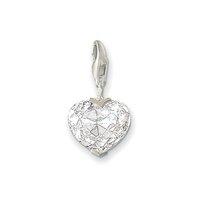 thomas sabo silver and zirconia heart charm