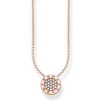 Thomas Sabo Rose Gold Plate And Zirconia Classic Pave Necklace