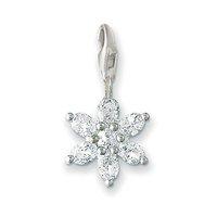 Thomas Sabo Silver and Clear Zirconia Flower Charm