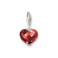 Thomas Sabo Silver and Red Heart Charm