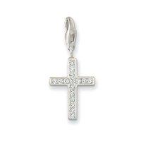 Thomas Sabo Silver and Clear Zirconia Cross Charm