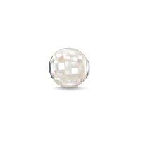 Thomas Sabo White Mothe Of Pearl Faceted Karma Bead