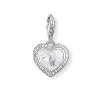 Thomas Sabo Silver And Zirconia Faceted Heart Charm