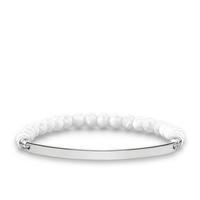 thomas sabo love bridge faceted white agate bracelet