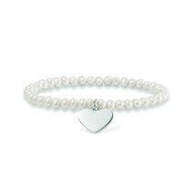 thomas sabo silver and freshwater pearls engravable love bridge heart  ...