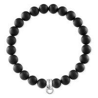 Thomas Sabo Silver Matt Black Obsidian Bracelet