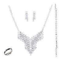 The Bride Jewelry Set Simple Fashion All-Match Claw Chain Ring Earrings Bracelet Four Set