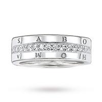 Thomas Sabo Silver Channel Ring - Size O