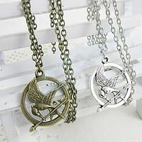The Hunger Games Mocking bird Necklace Pendant Necklaces (Gold, Silver)(1pc) Christmas Gifts
