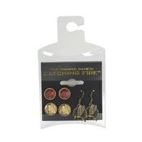 the hunger games catching fire katniss earrings set of 3