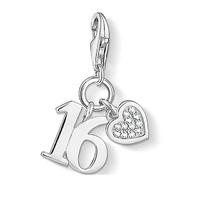 Thomas Sabo Jewellery Ladies\' Sterling Silver Charm Club Lucky Number 16 Charm
