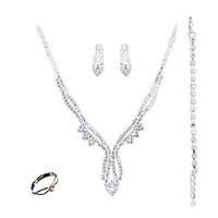 The Bride Jewelry Set Simple Fashion All-Match Claw Chain Ring Earrings Bracelet Four Set