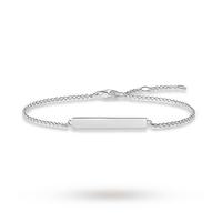 Thomas Sabo Jewellery Ladies\' Sterling Silver Love Bridge Bracelet 16.5-18-19.5 Cms
