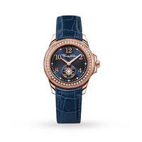 thomas sabo rose gold plated blue strap watch