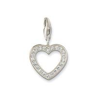 Thomas Sabo silver cubic zirconia-set Heart charm