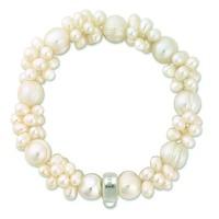 Thomas Sabo freshwater cultured pearl fancy charm bracelet - medium