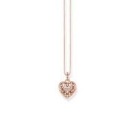 thomas sabo rose goldplated silv cubic zirconia filigree heart locket