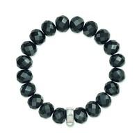 Thomas Sabo black obsidian charm bracelet - large