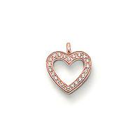 Thomas Sabo Pendant Special Addition 18k Rose Gold Plated Heart With White Ziconia