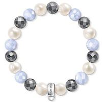 Thomas Sabo Bracelet Chalcedony Hematite Pearl Silver 18.5cm D