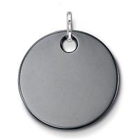 Thomas Sabo Pendant Silver & Onyx XLarge Round Disc