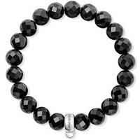 thomas sabo bracelet black obsidian silver 155cm d