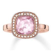 thomas sabo ring glam soul secret of cosmo pink synthetic corundum ros ...