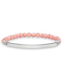 Thomas Sabo Bracelet Love Bridge Pink Bamboo Coral Silver 16cm