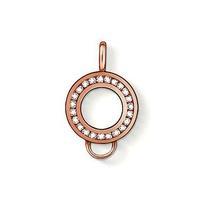 Thomas Sabo Pendant Special Addition 18k Rose Gold Plated Circular White Ziconia