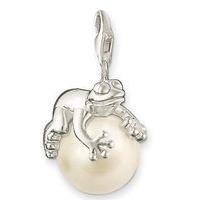 Thomas Sabo Charm Sterling Silver Club Pearl With Frog
