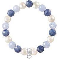 Thomas Sabo Bracelet Chalcedony Dumortierite Pearl Silver 15.5cm