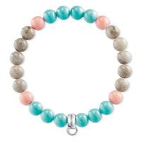 thomas sabo bracelet charm bamboo jasper turquoise 155cm