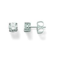 Thomas Sabo Glam And Soul Sterling Silver White Zirconia Stud Earrings
