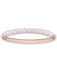 thomas sabo bracelet love bridge rose quartz rose gold 16cm