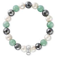 Thomas Sabo Bracelet Charm Aventurine Hematite Pearl 15.5cm