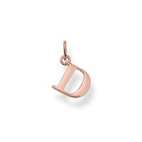 thomas sabo pendant sterling silver special addition letter w 18k rose ...