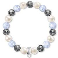 Thomas Sabo Bracelet Chalcedony Hematite Pearl Silver 15.5cm D