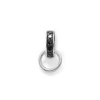 Thomas Sabo Pendant Sterling Silver Glam and Soul Black Channel Set Zirconia Ring