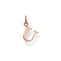 Thomas Sabo Pendant Sterling Silver Special Addition Letter U 18k Rose Gold Plated D