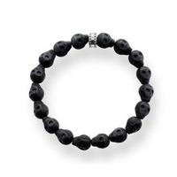 Thomas Sabo Bracelet Obsidian Skulls Silver D