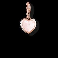 Thomas Sabo Charm Club Silver Rose Gold Quartz Heart Charm D